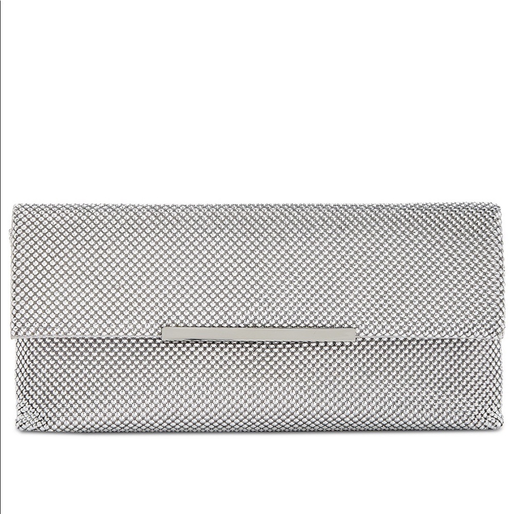 I.N.C. Hether Shiny Mesh Clutch Purse NWOT